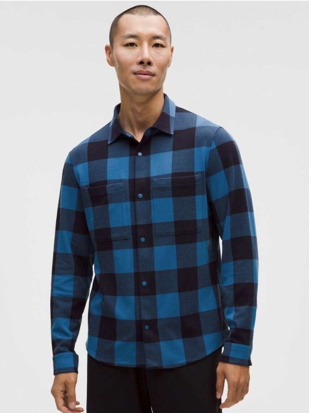 *NWOT Lululemon Men's Soft Knit Overshirt - Blue/Black